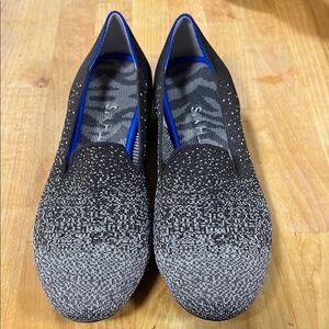 Rothy's the Loafer Slate metallic flats size 8